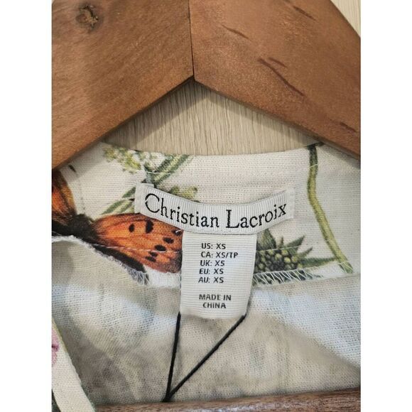 Monarch Butterfly and poppy wrap dress by Christian Lacroix - Picture 2 of 2